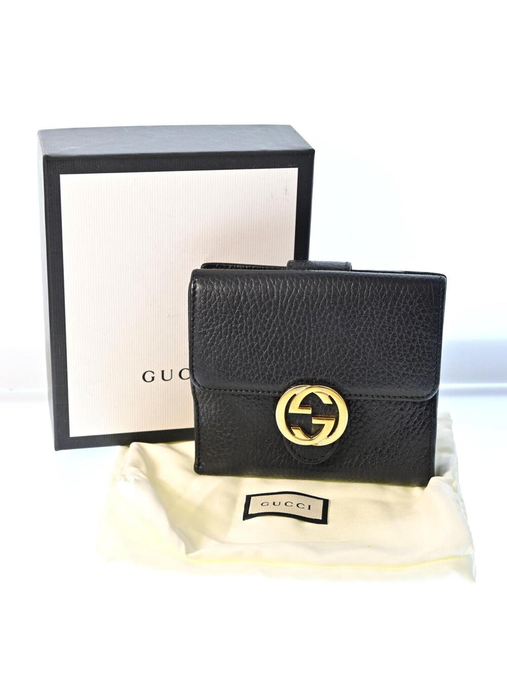 Gucci Gg Canvas Leather Compact Wallet #259264G25B